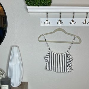 Black & White Cropped Top